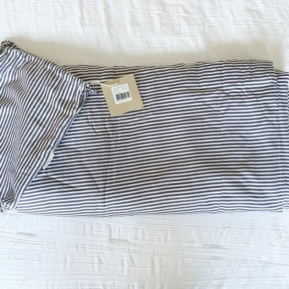 NEW Ettitude Sateen Bamboo Lyocell Duvet Cover Striped Organic Cotton - Picture 4 of 9